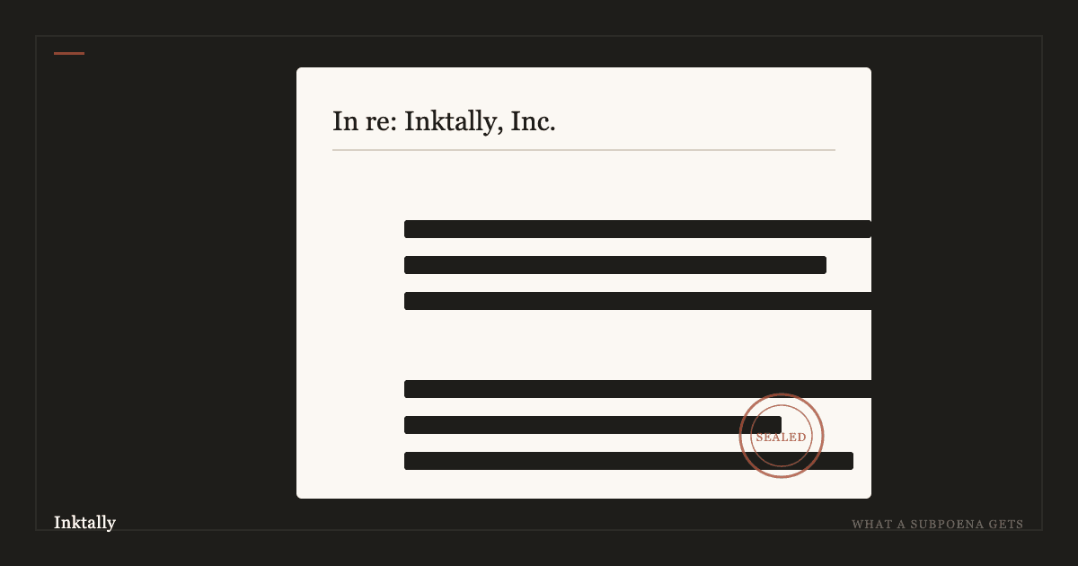 What a subpoena gets you when the provider is zero-knowledge